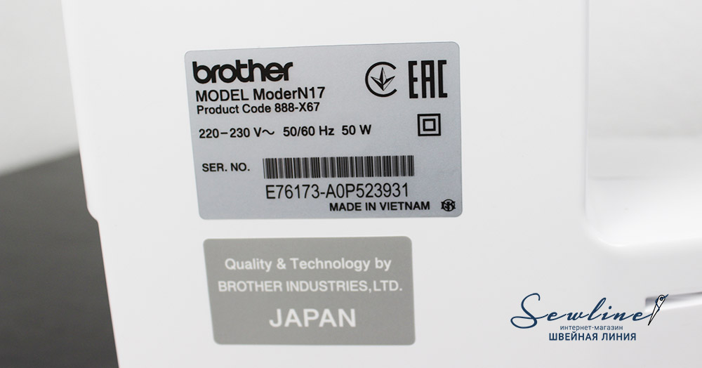 производитель швейной машинки Brother ModerN 17 производитель швейной машинки Brother ModerN 17