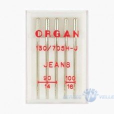 Иглы ORGAN Джинс 130/705H JEANS 90/14 100/16 (в упаковке 5 шт.)