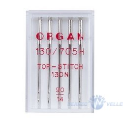 Иглы ORGAN Топ Стич 130/705H 90/14 (в упаковке 5 шт.)