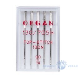 Иглы ORGAN Топ Стич 130/705H 90/14 (в упаковке 5 шт.)