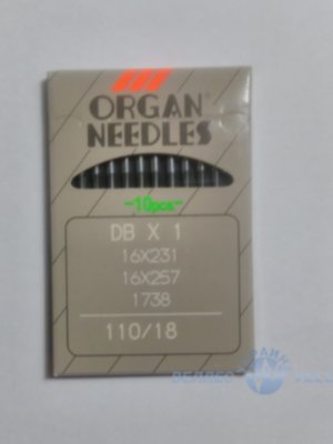 Иглы ORGAN DB-1 №110 для прямострочных промышленных швейных машин
