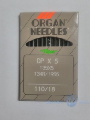 Иглы ORGAN DP-5 №110 для прямострочных промышленных швейных машин
