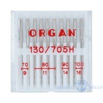 Иглы ORGAN Универсальные 130/705H ассортимент (в упаковке 10 шт.)